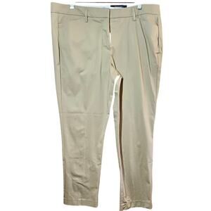 Khaki Flat Front Ankle Dress Pants with Pockets Size 14 New with Tag